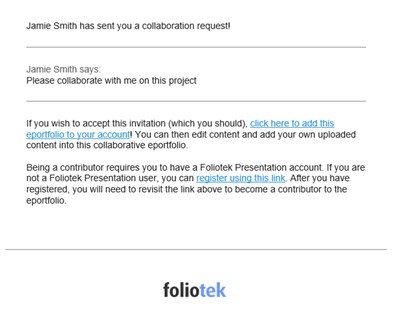 Collaboration Request Email